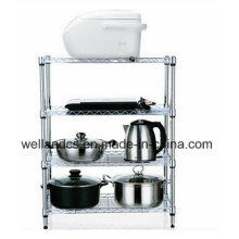 Multi-Functional Chrome Metal Wire Kitchen Shelf Rack Factory